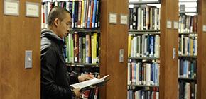 Student in Library